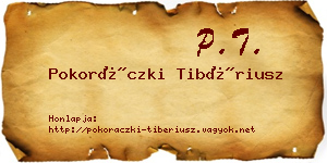 Pokoráczki Tibériusz névjegykártya